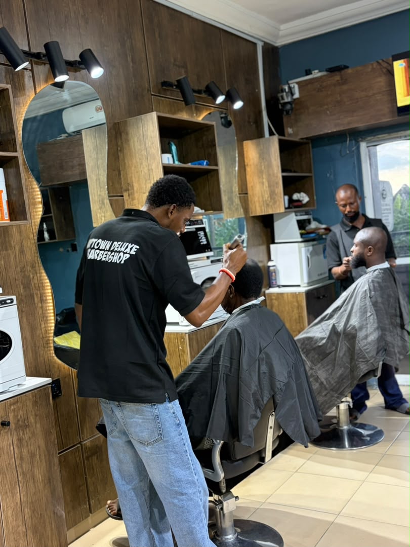 Barbing session at Uptown Deluxe